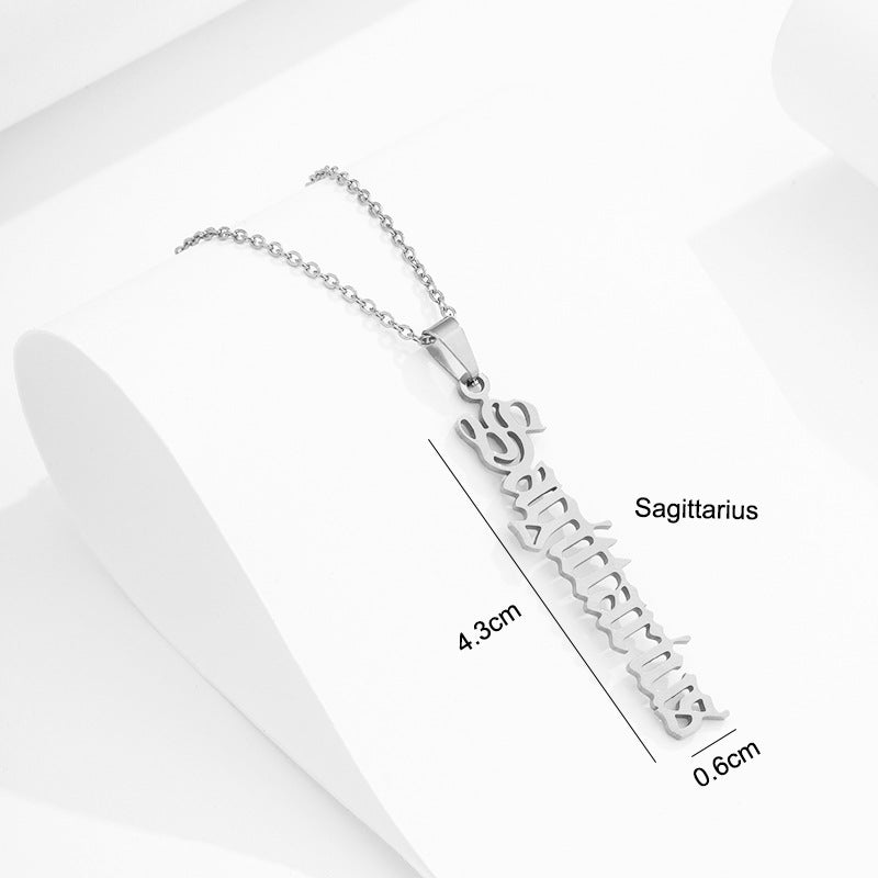 Stainless Steel Zodiac Necklace - Beauty Accessories