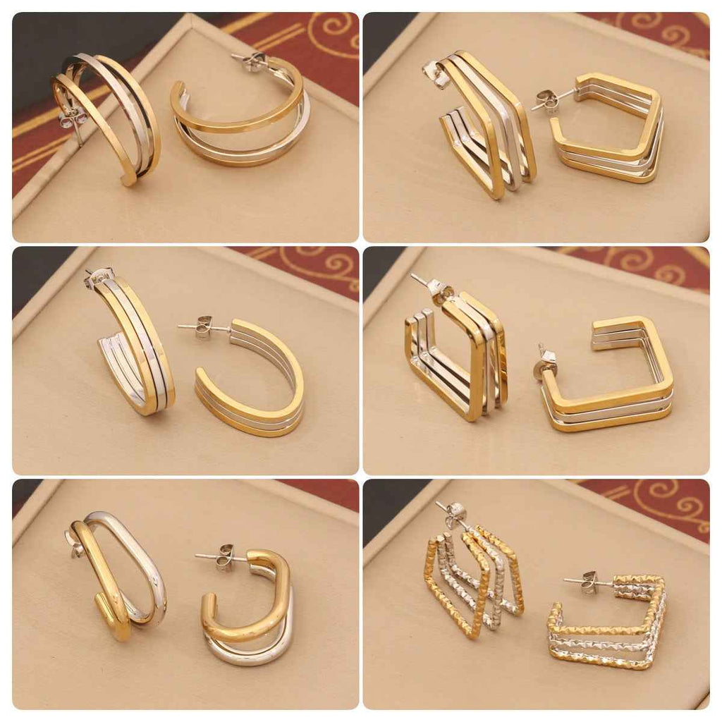 Personalized Linear Stainless Steel Earrings