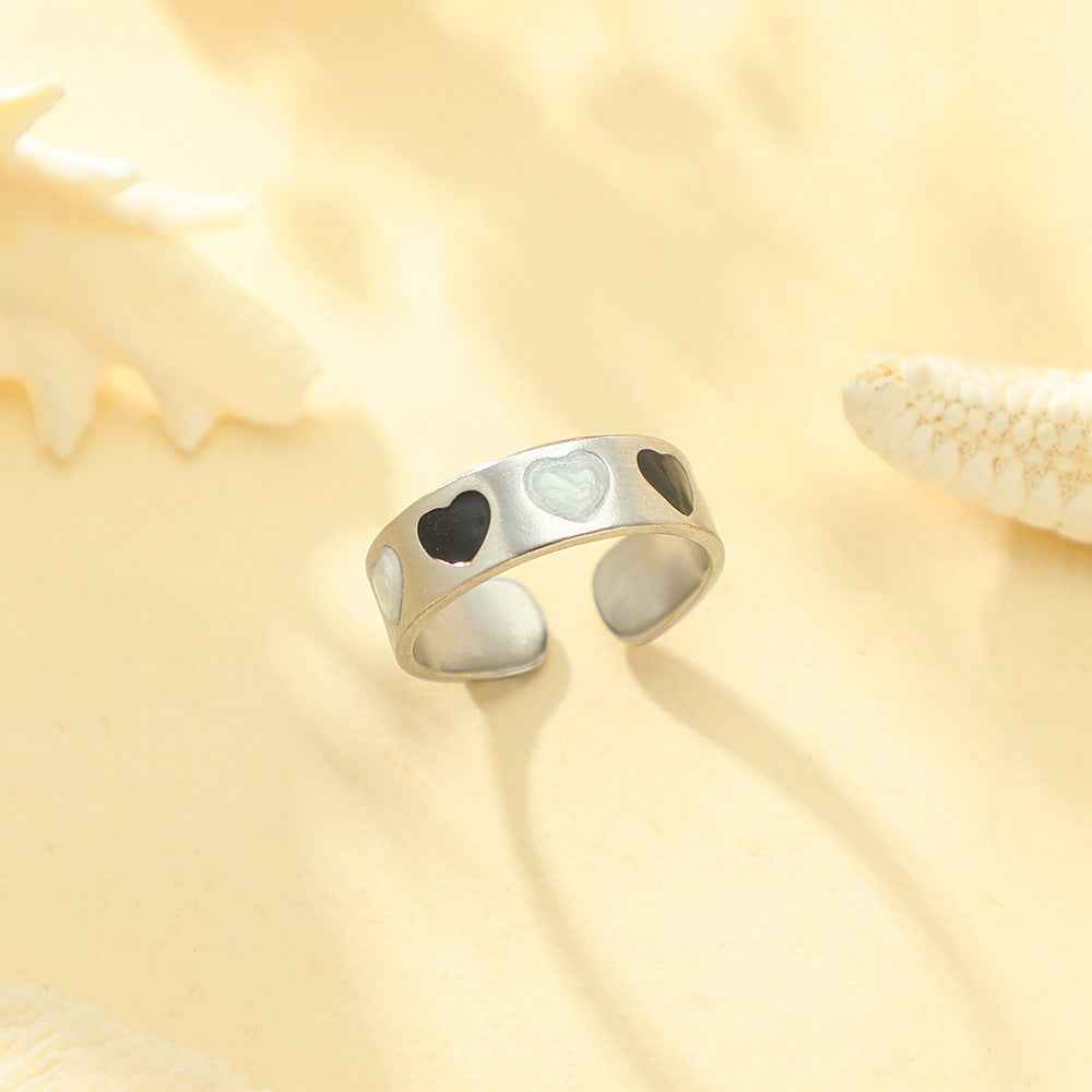 Maren geometric gold ring, worn on hand