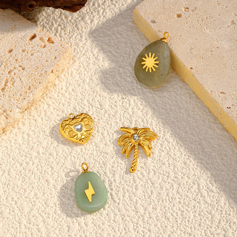 Stainless Steel Coconut Tree Pendant - Beauty Accessories