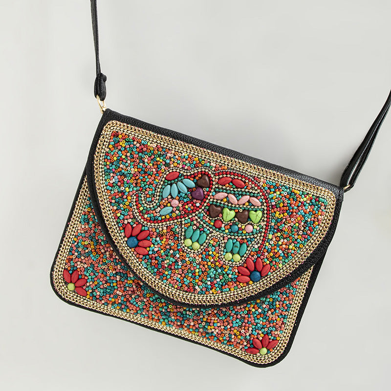 Bohemian Style Bag Bead Ethnic Style Satchel Shell - Beauty Accessories