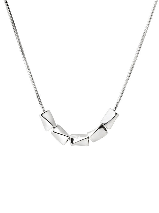 Necklace Female S925 Sterling Silver Transfer Beads Clavicle Chain - Beauty Accessories