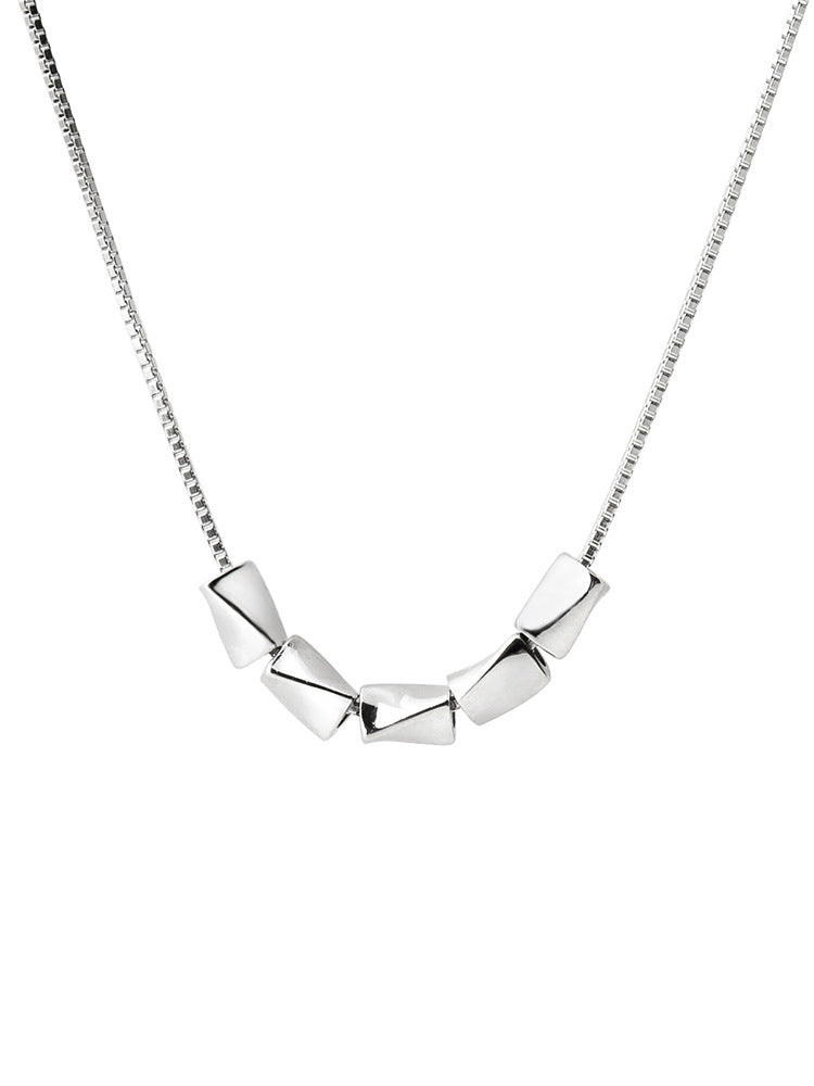 Necklace Female S925 Sterling Silver Transfer Beads Clavicle Chain - Beauty Accessories