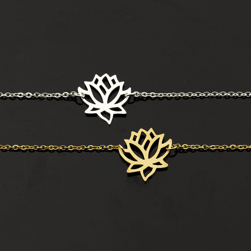 Stainless steel lotus bracelet - Beauty Accessories