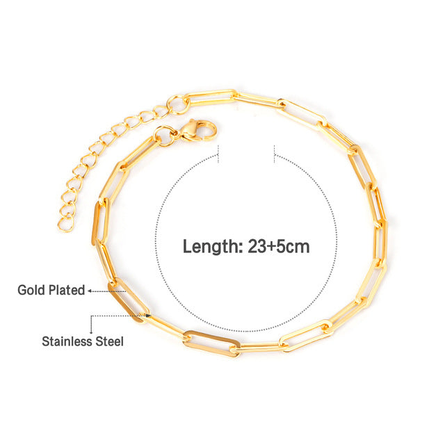 Stainless Steel Anklet Chain Foot Ornaments Female Casual Retro Travel Beach Anklet - Beauty Accessories