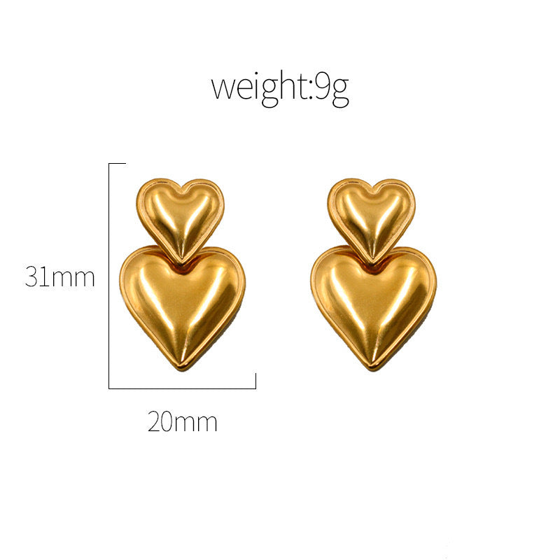 Summer New Electroplating Stainless Steel Studs Women - Beauty Accessories