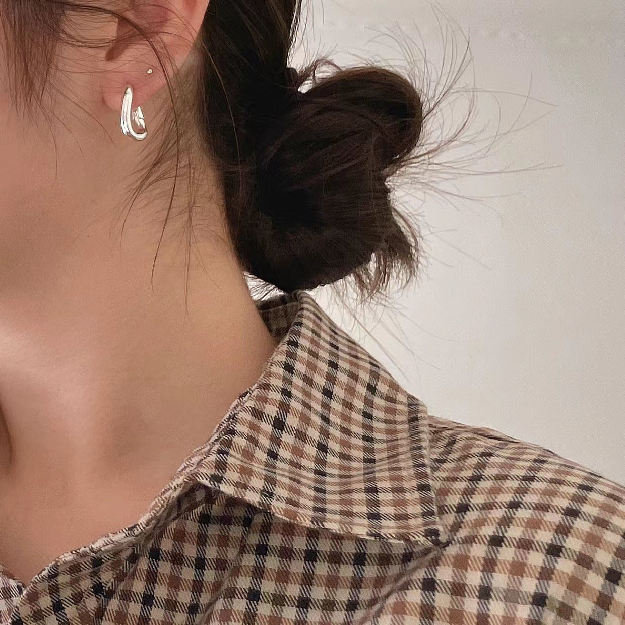 Sterling Silver Earring Jewelry Minimalist Personality - Beauty Accessories