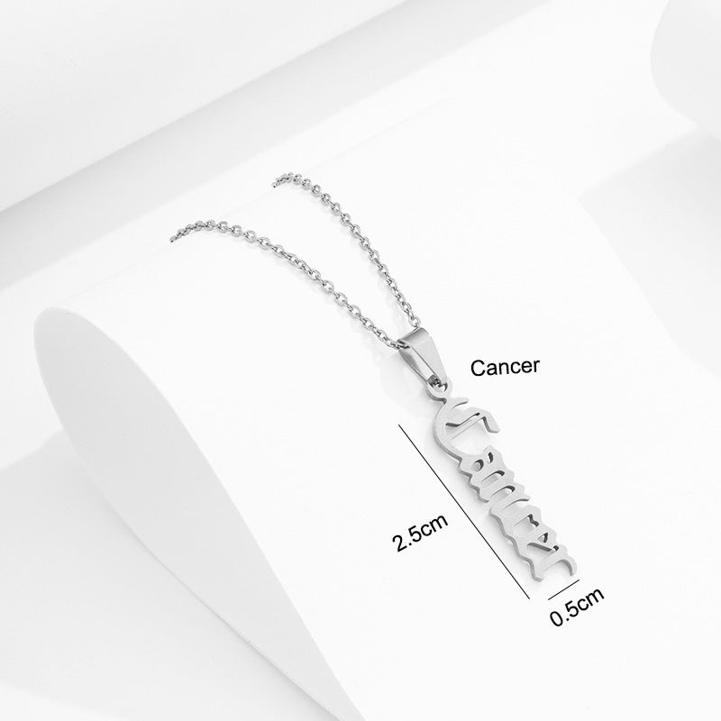 Stainless Steel Zodiac Necklace - Beauty Accessories