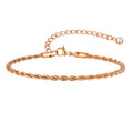 Fashion Summer Stainless Steel Hemp Flowers Chain Anklet - Beauty Accessories