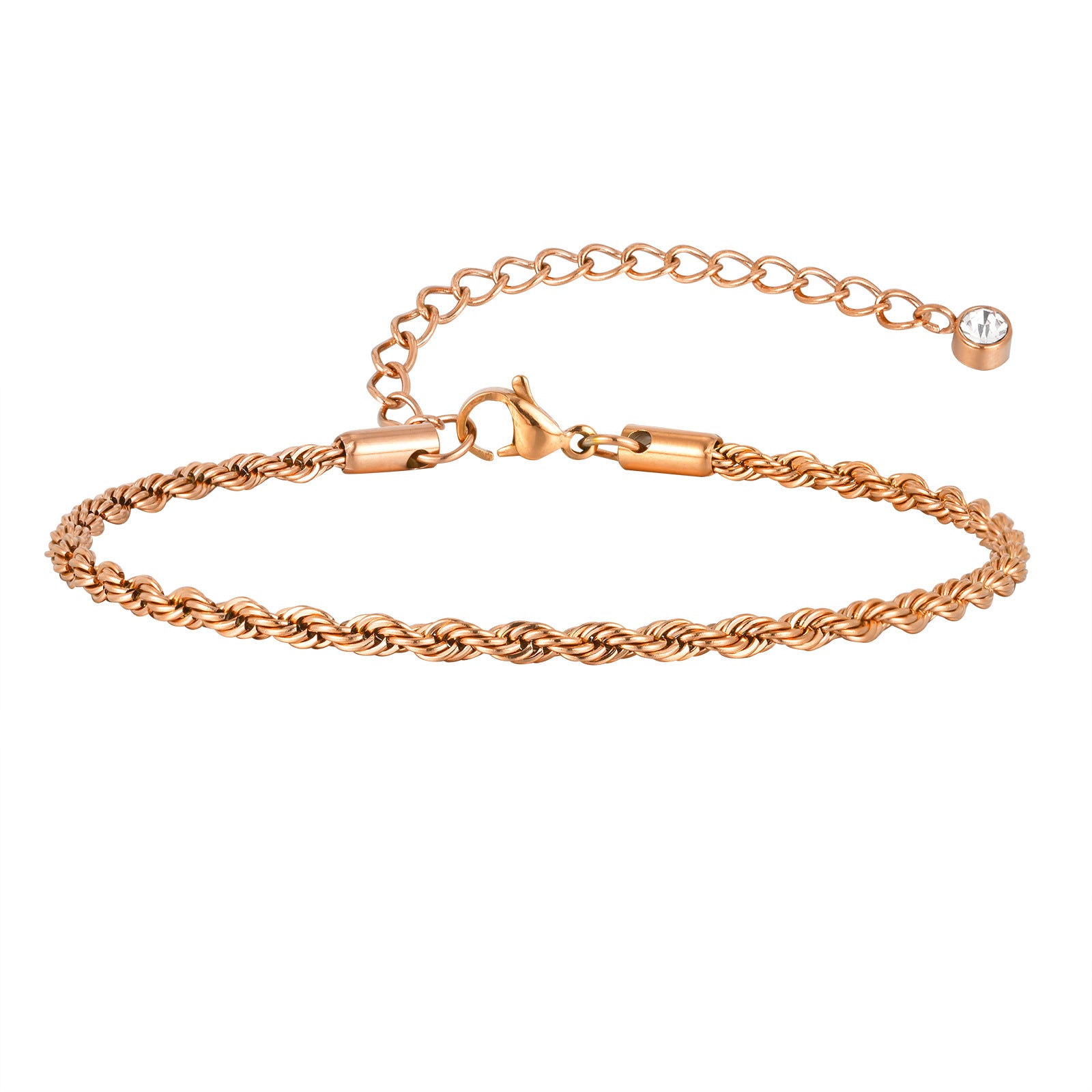 Fashion Summer Stainless Steel Hemp Flowers Chain Anklet - Beauty Accessories