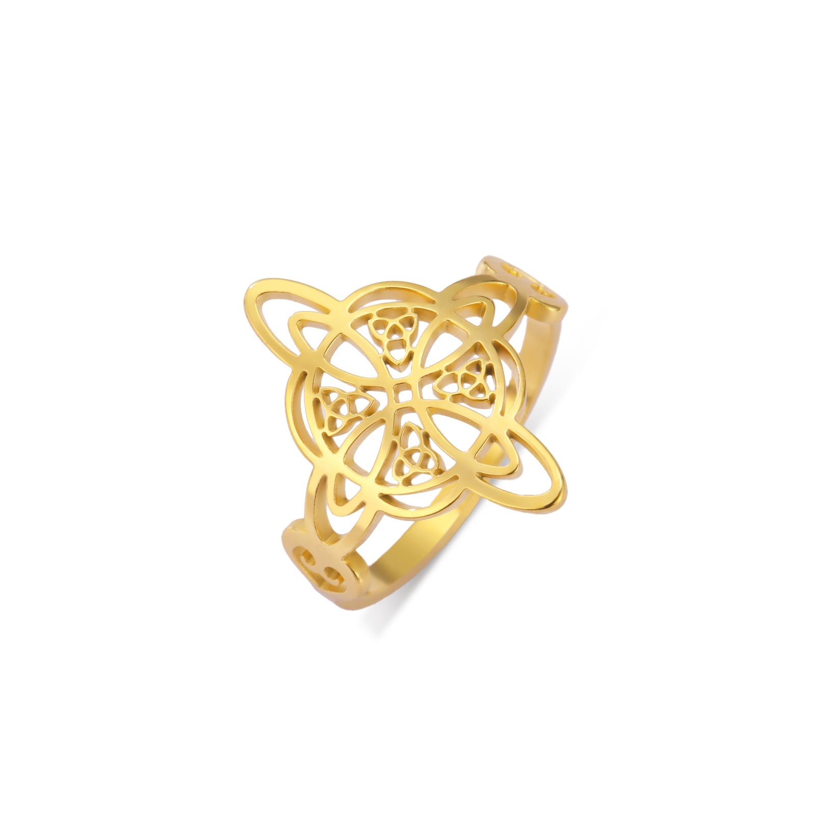 Cut Titanium Steel Witch Knot Men And Women Stainless Steel Ring