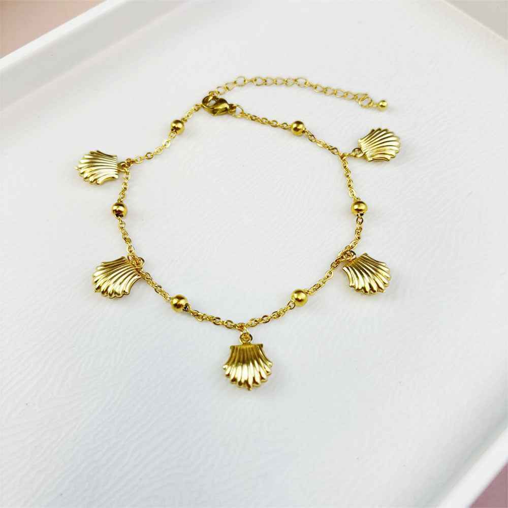 Ocean Series Stainless Steel Women's Anklet - Beauty Accessories