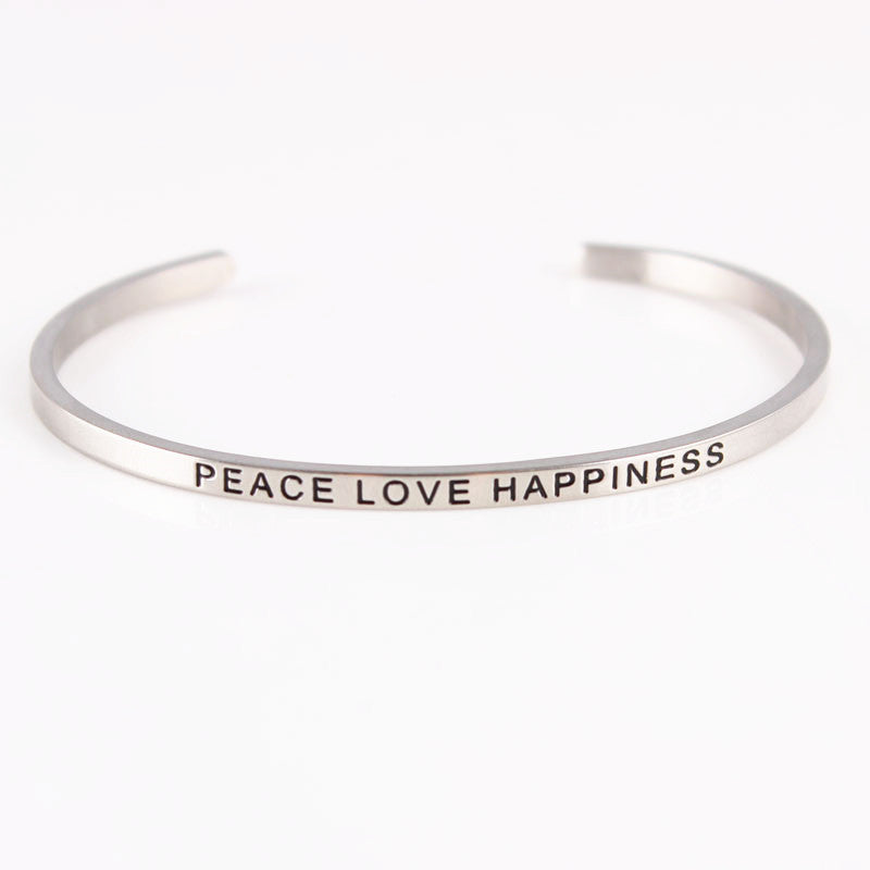 Engraving stainless steel bracelet - Beauty Accessories
