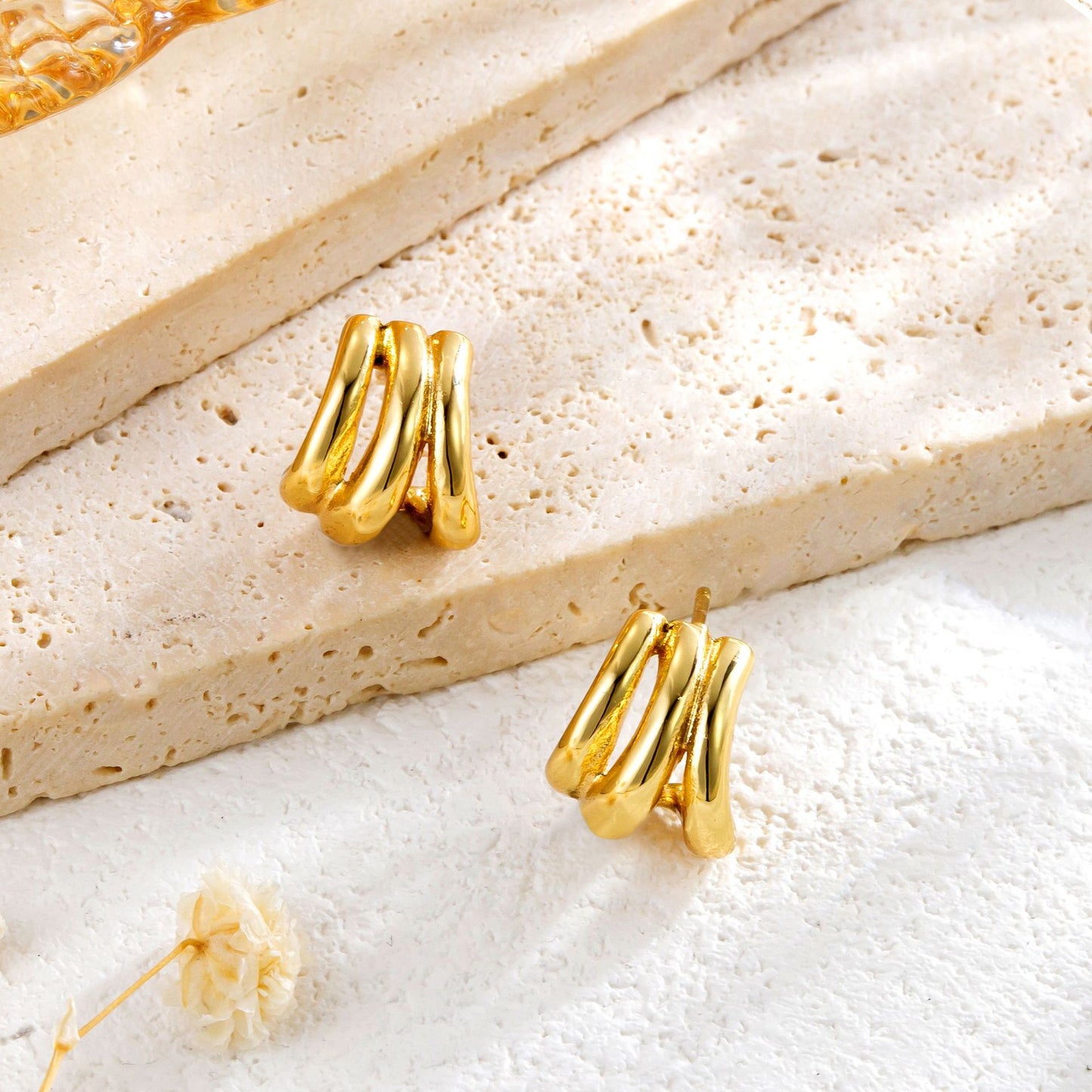 Fashion Stainless Steel Geometric Earrings - Beauty Accessories