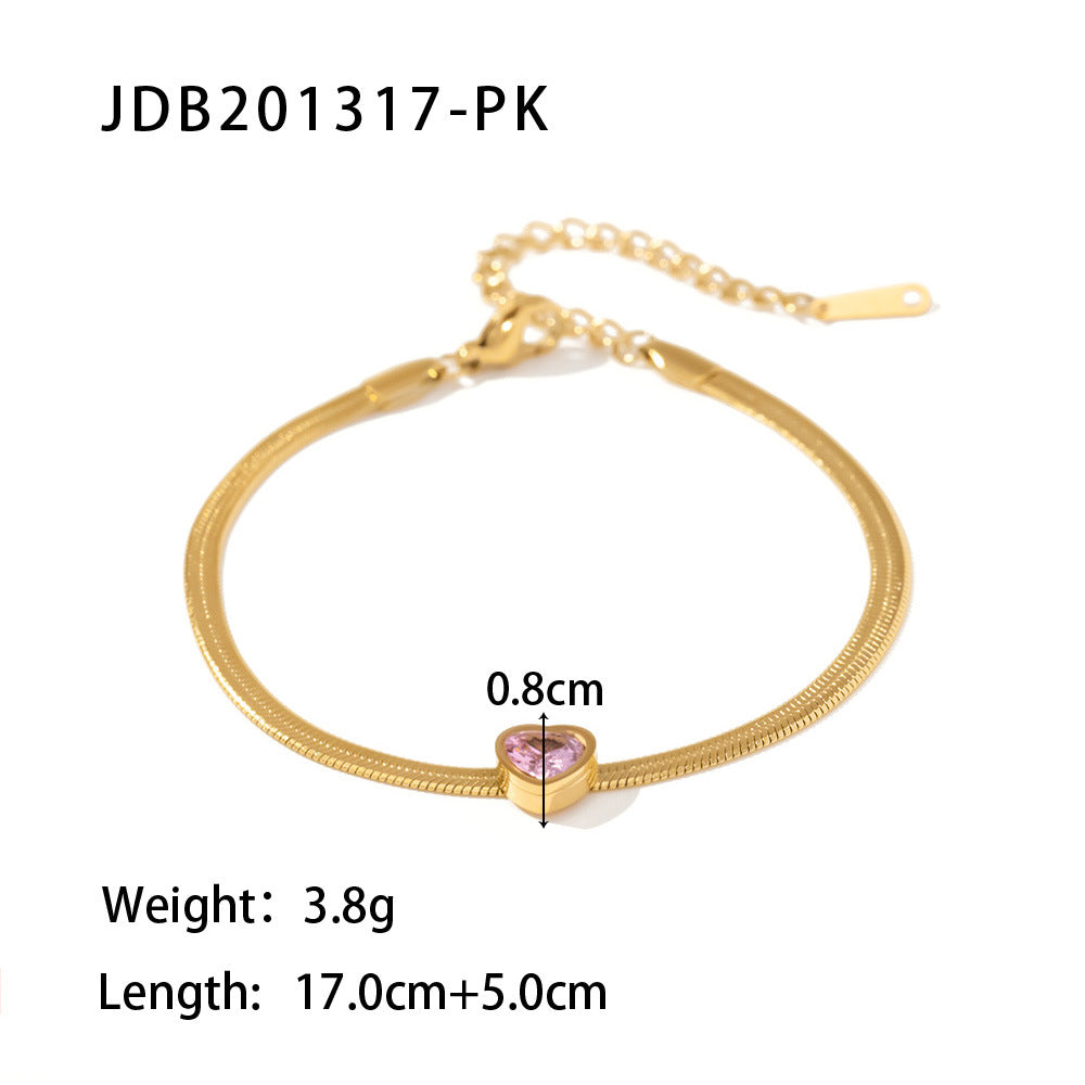 French-style 18K Gold-plated Stainless Steel Bracelet - Beauty Accessories