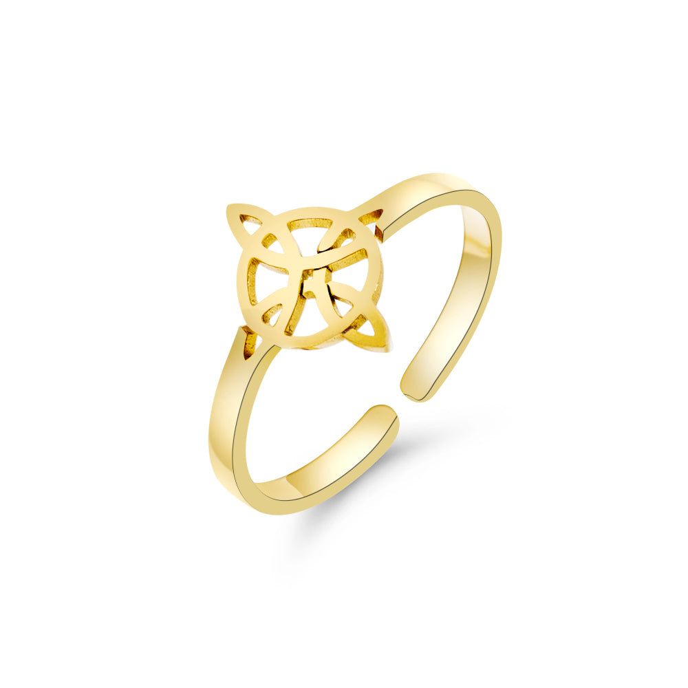 Celtic Ring Witchcraft Amulet Stainless Steel Adjustable - Beauty Accessories