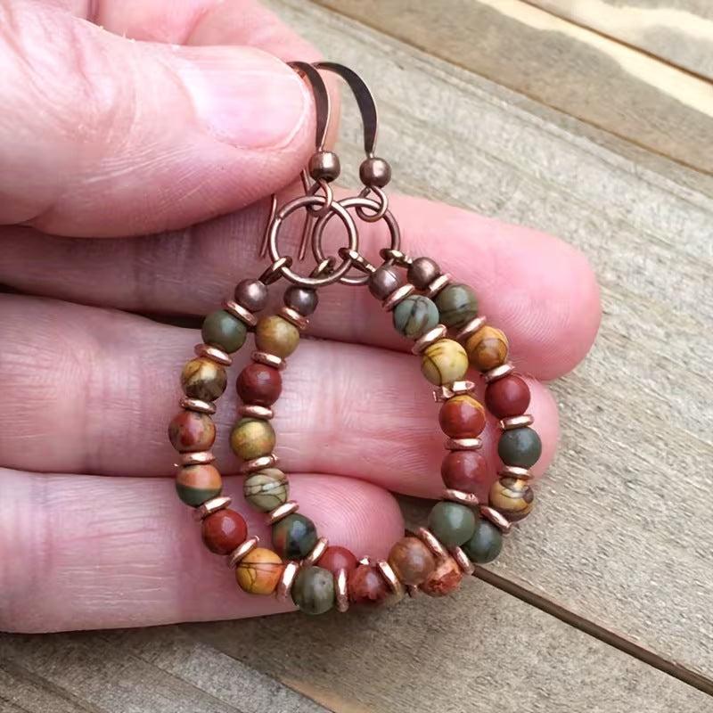Bohemian Retro Creative Beaded Earrings - Beauty Accessories