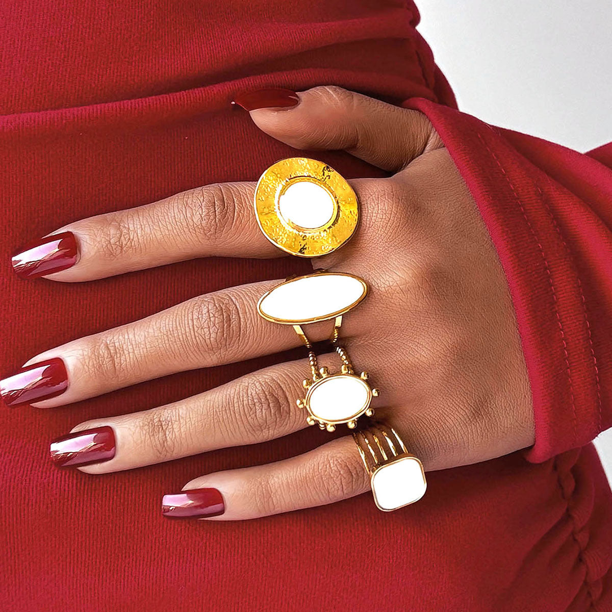 Summer Minimalist Stylish Stainless Steel Shell Ring - Beauty Accessories