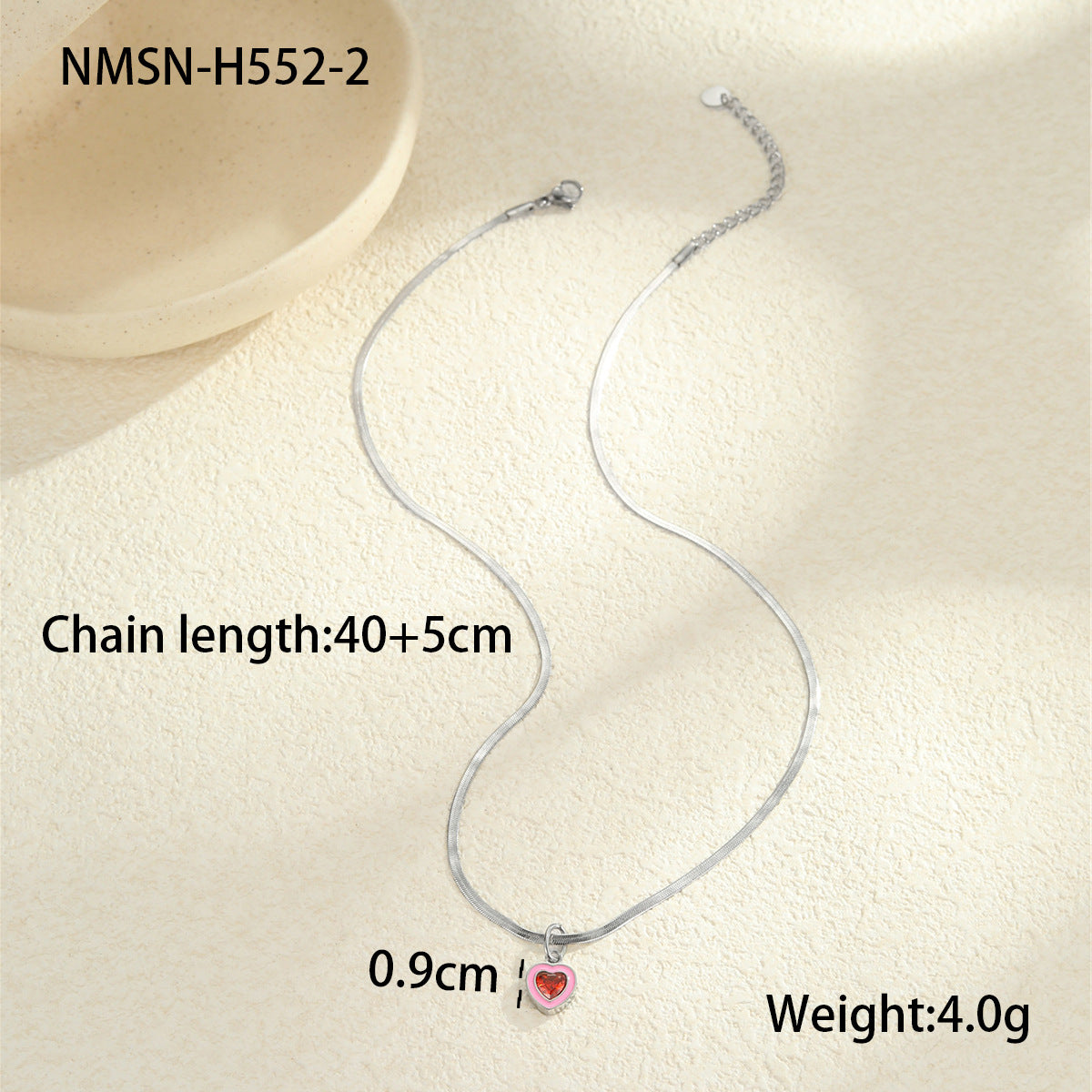 Color Zircon Minimalist Summer Stainless Steel Necklace - Beauty Accessories