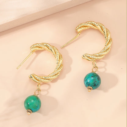 Women's Embossed Stainless Steel Earrings - Beauty Accessories