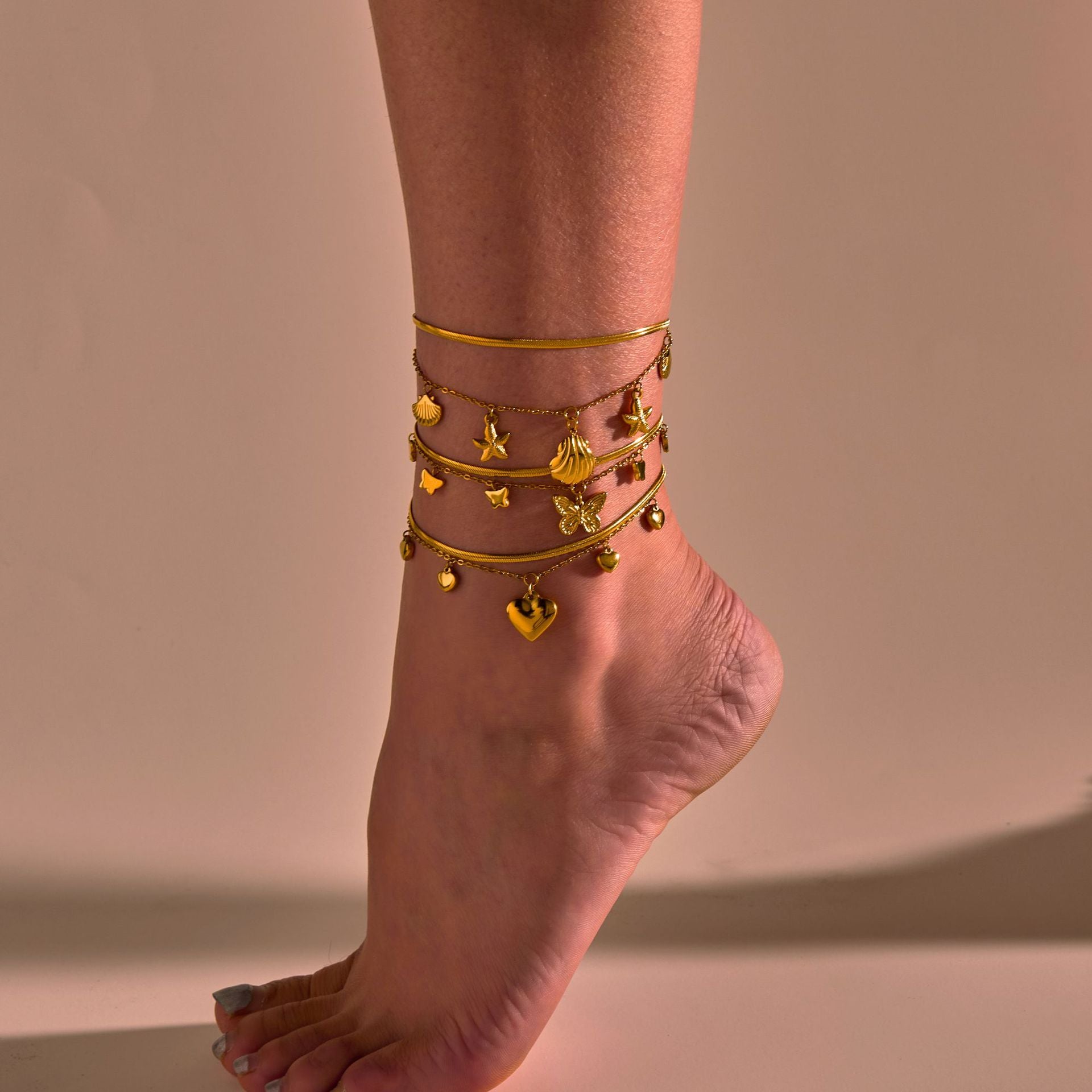 Ocean Style Stainless Steel Women's Anklet - Beauty Accessories