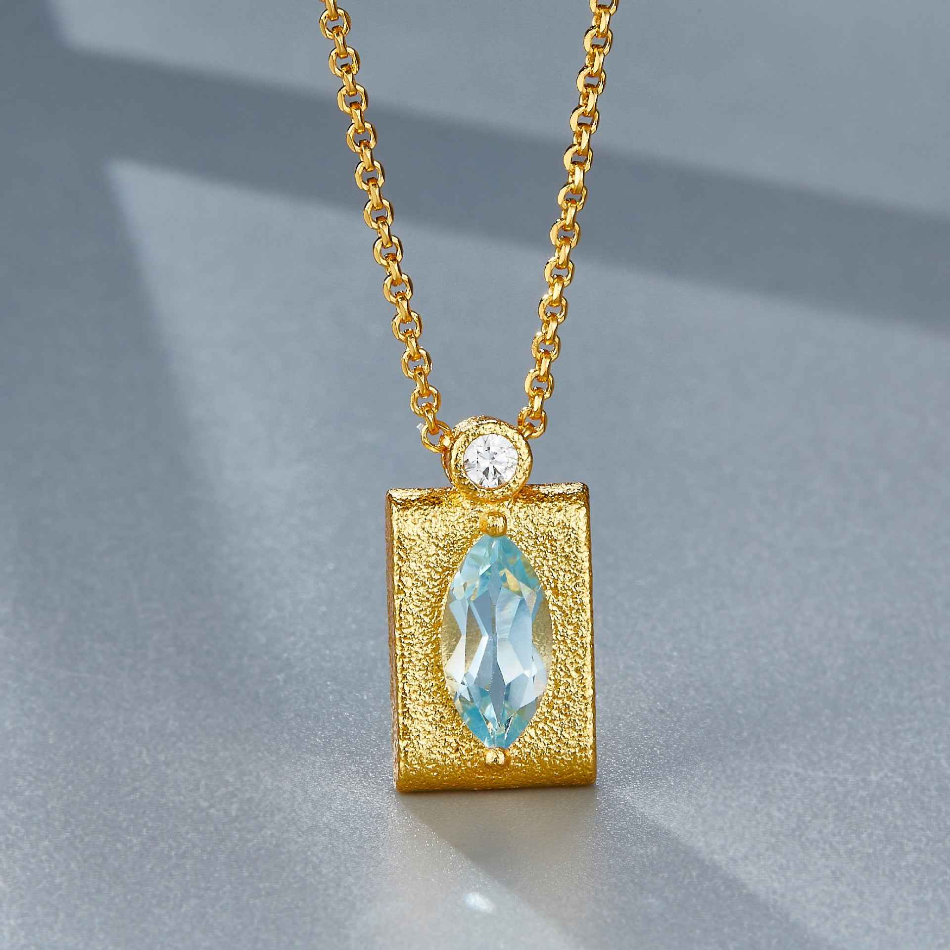 925 Sterling Silver Topaz Necklace