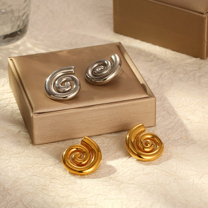 Stainless Steel Rotating Thread Earrings - Beauty Accessories