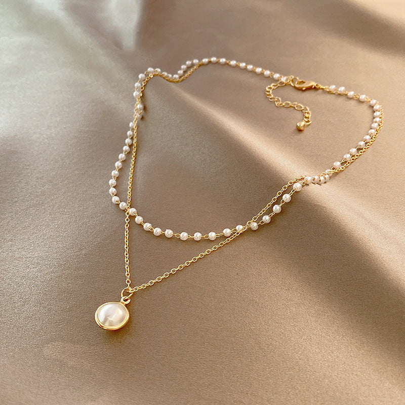 Summer Double-layer Pearls Necklace - Beauty Accessories