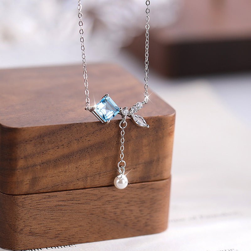 Natural Crystal Topaz Sterling Silver Necklace - Beauty Accessories