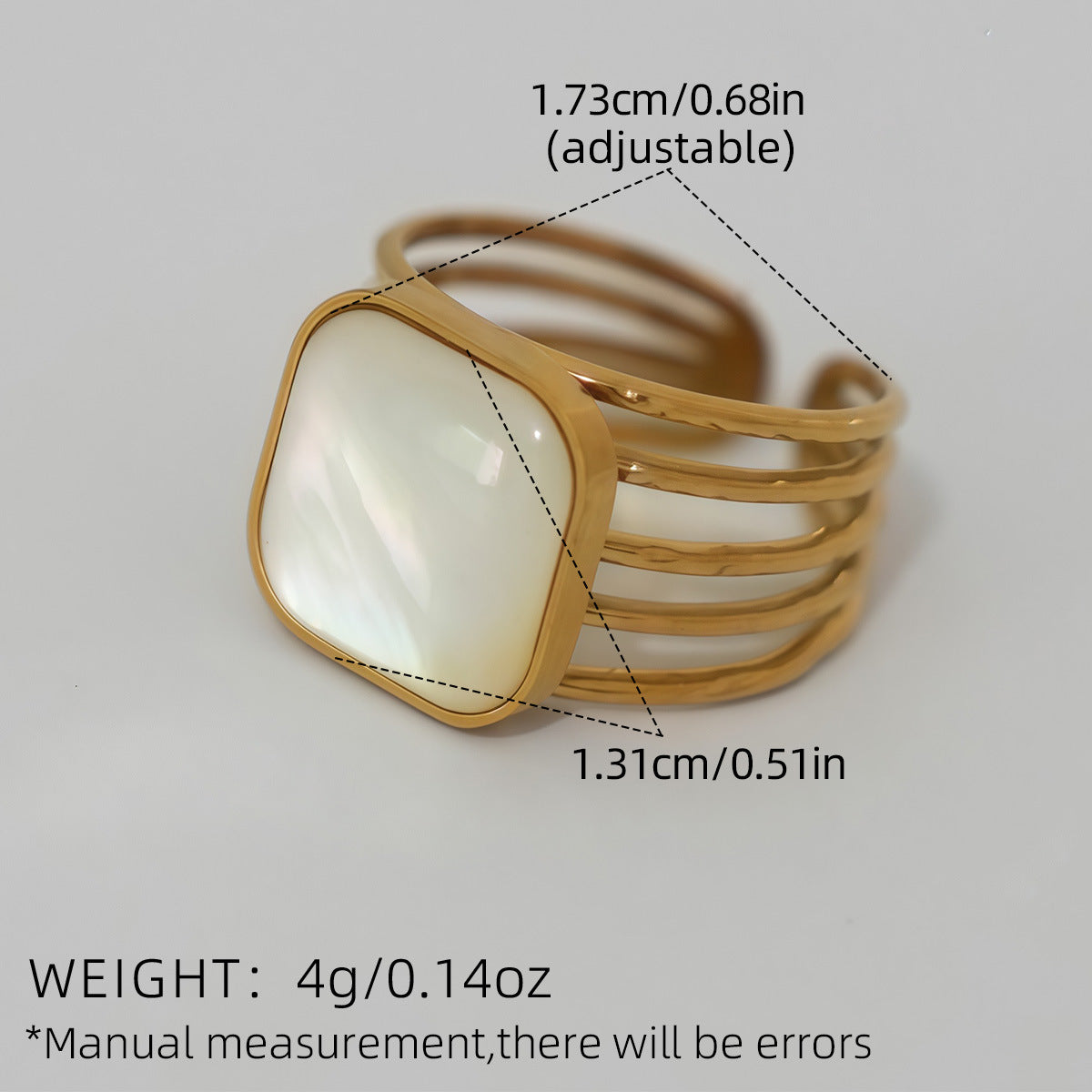 Summer Minimalist Stylish Stainless Steel Shell Ring - Beauty Accessories