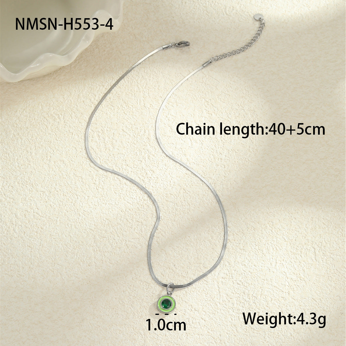 Color Zircon Minimalist Summer Stainless Steel Necklace - Beauty Accessories