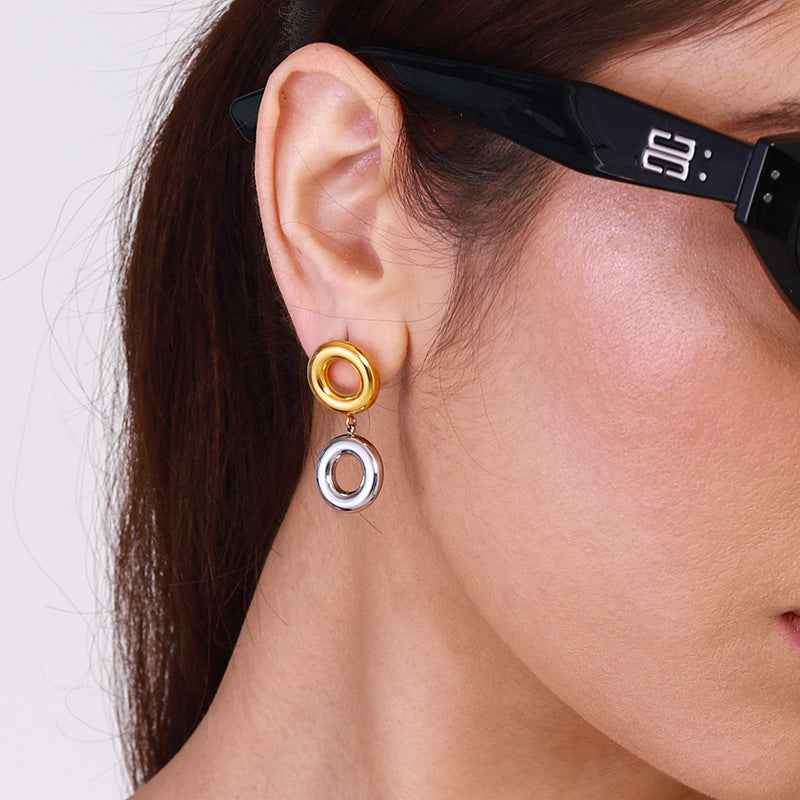 Stainless Steel Circle Earrings