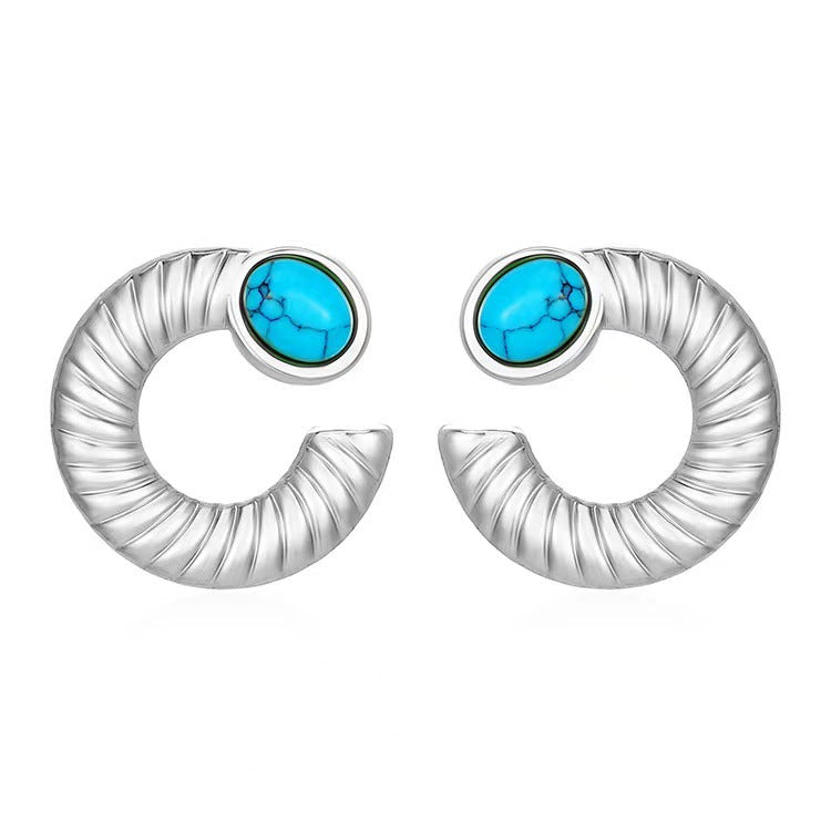 Summer New Electroplating Stainless Steel Studs Women - Beauty Accessories