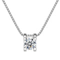 Mosang Diamond Bullhead Pendant Women's Pure Silver Necklace