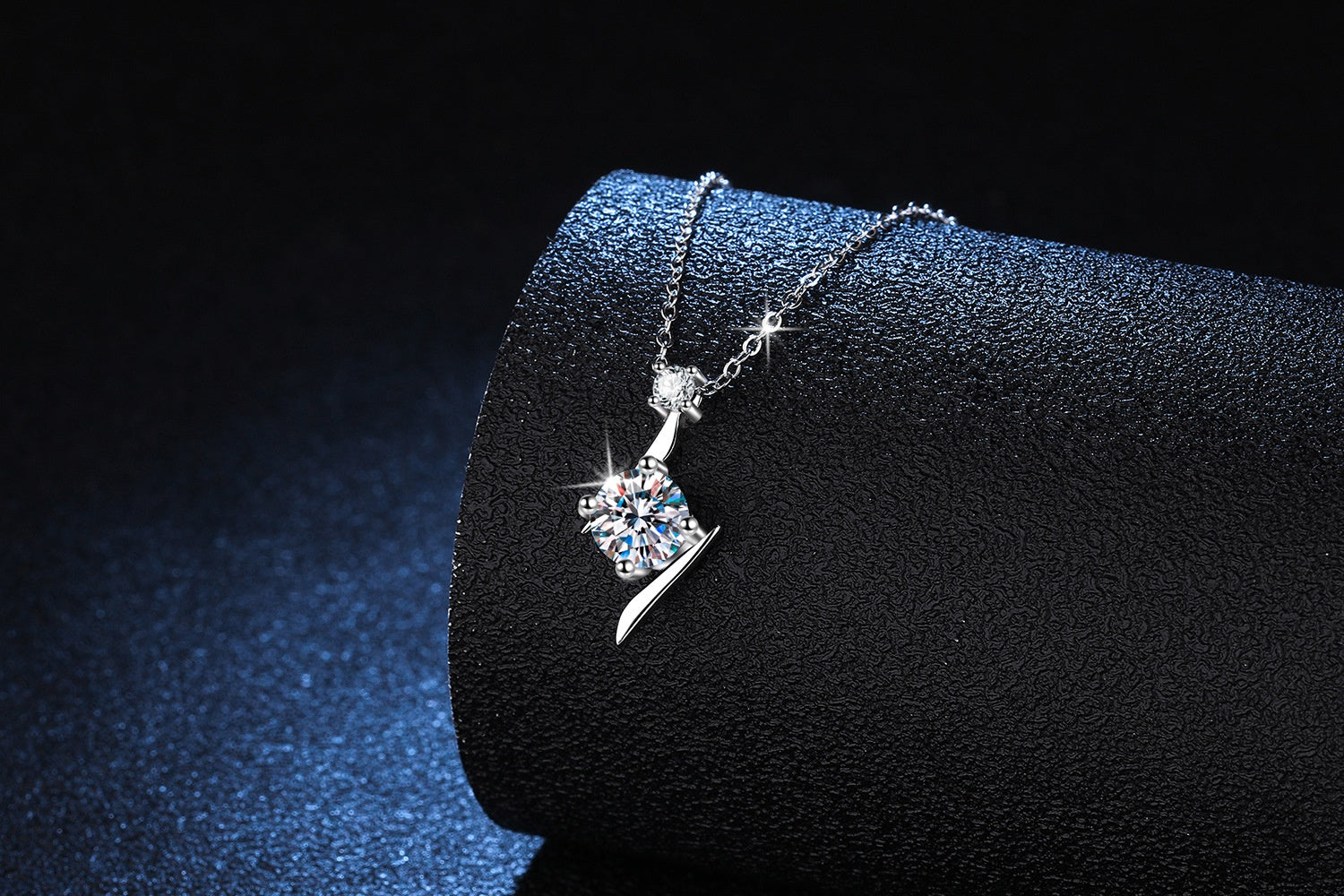 S925 Sterling Silver Necklace Moissanite Clavicle Chain - Beauty Accessories