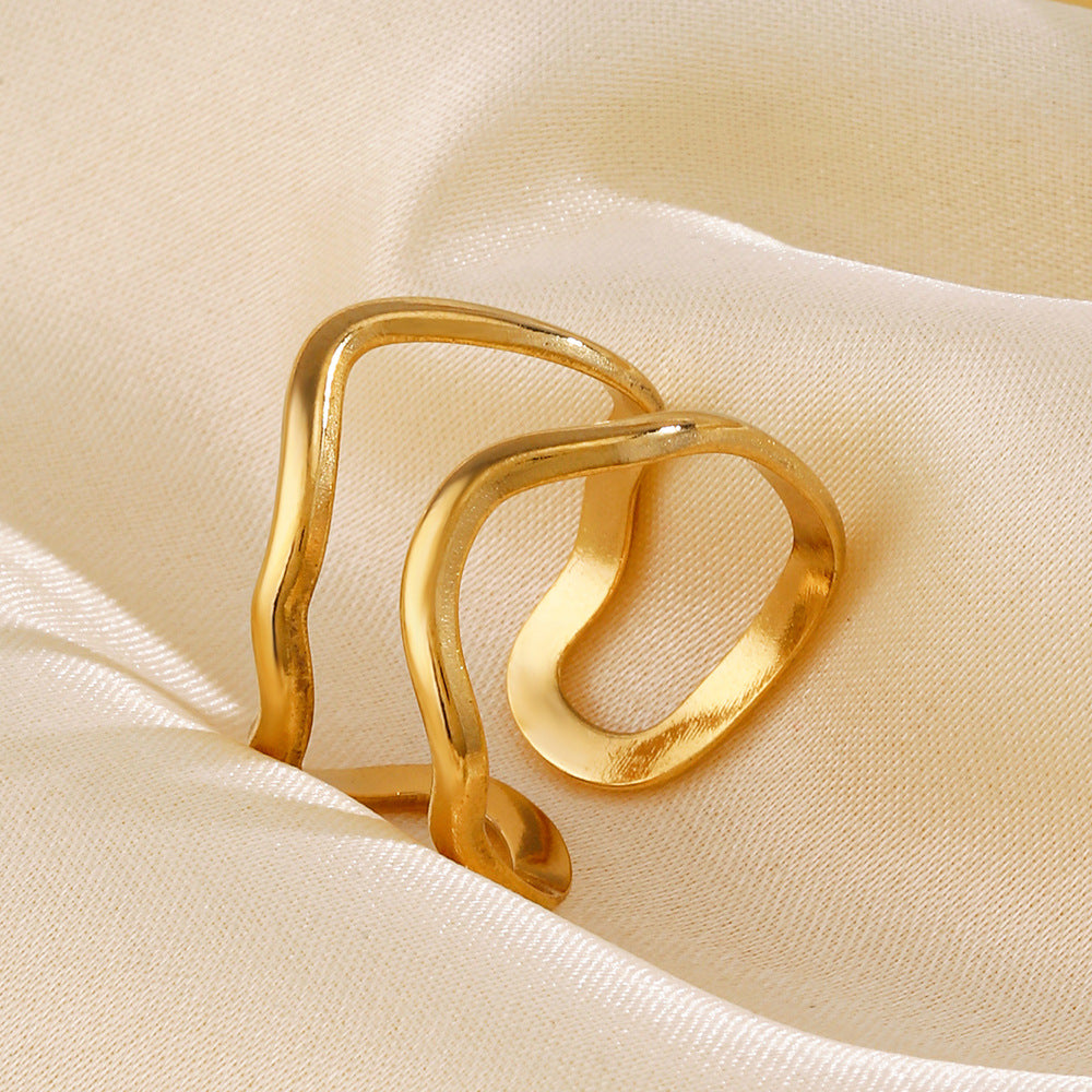 Personalized Line Simplicity Style Stainless Steel Ring - Beauty Accessories