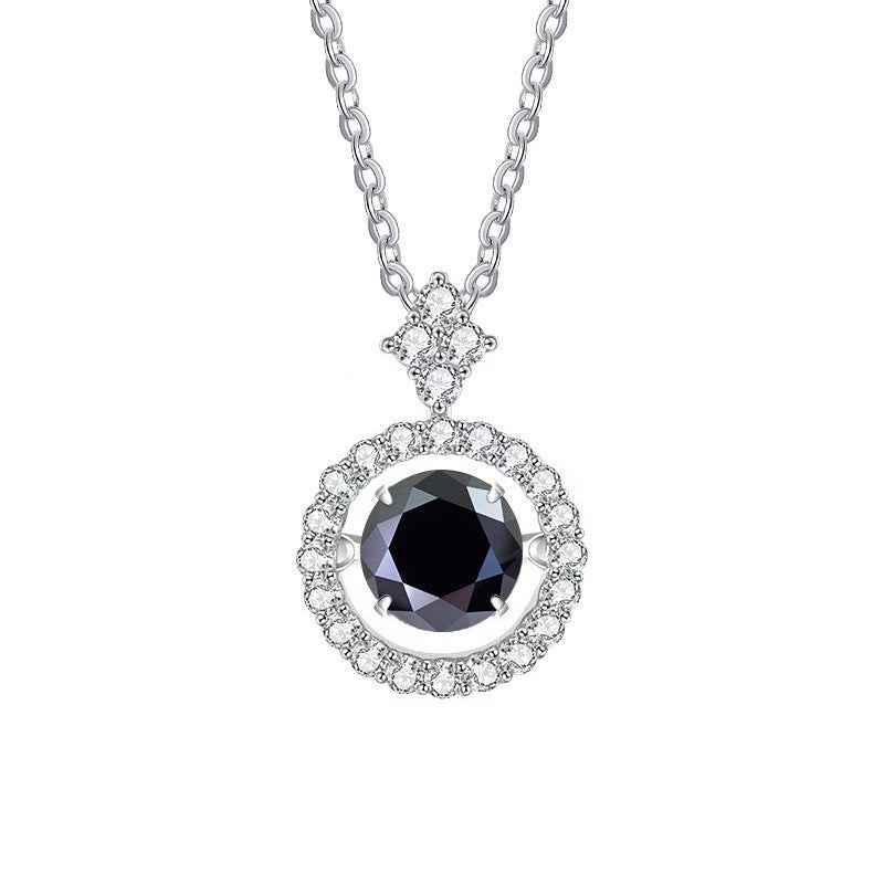 S925 Sterling Silver Pulsatile Heart Moissanite Pendant
