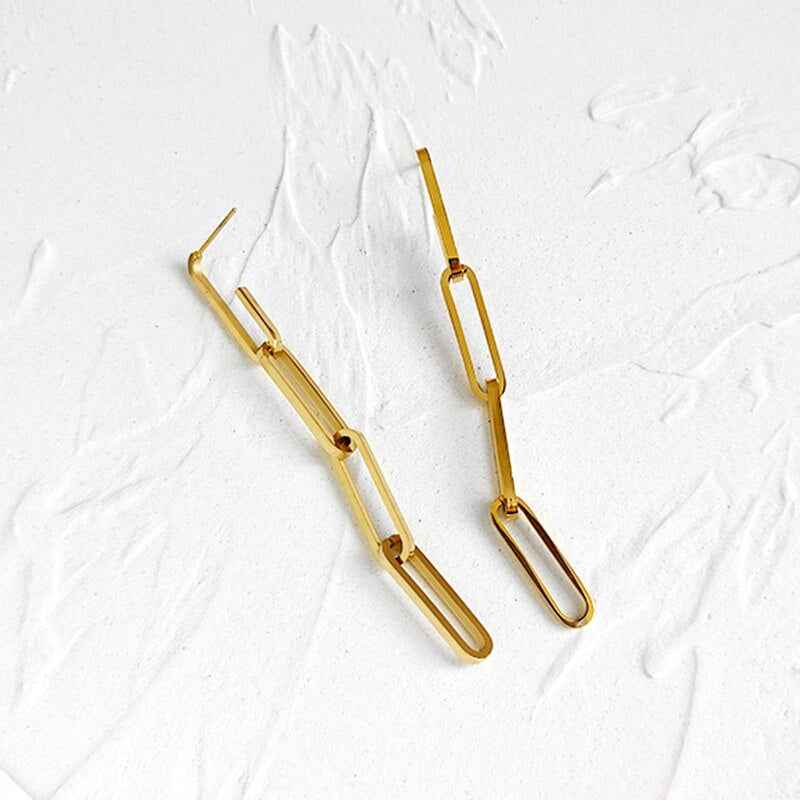 Stainless steel metal earrings