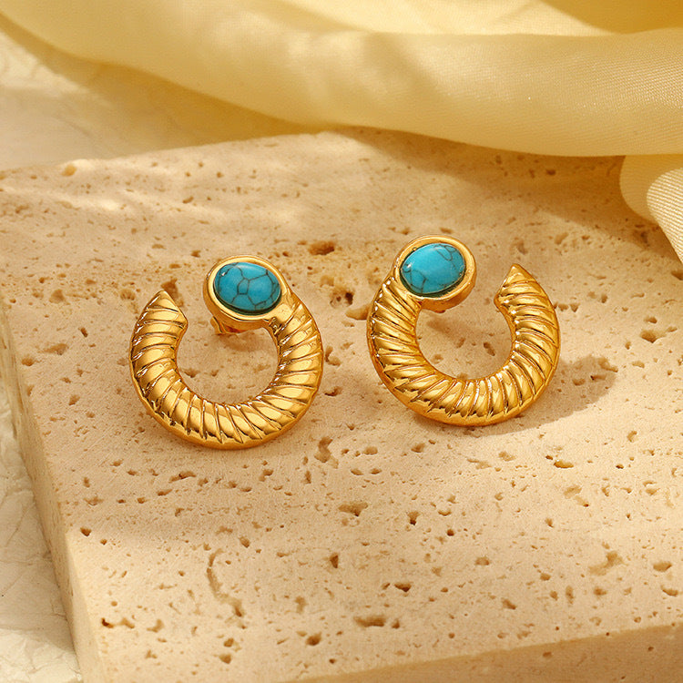 Summer New Electroplating Stainless Steel Studs Women - Beauty Accessories