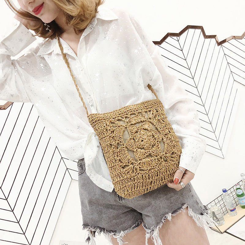 Handmade Bohemian Woven Beach Bag - Beauty Accessories