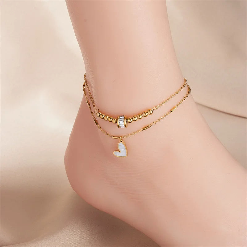 Fashion Jewelry Boho Classic Love Heart Ankle Chain - Beauty Accessories