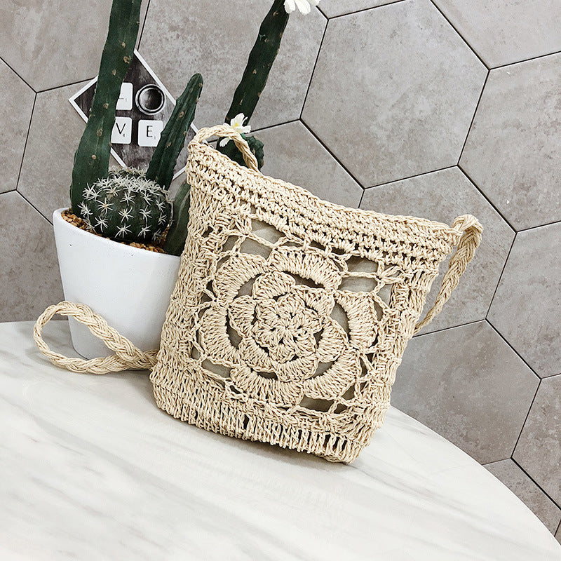 Handmade Bohemian Woven Beach Bag - Beauty Accessories