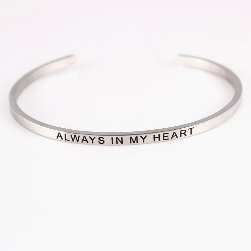 Engraving stainless steel bracelet - Beauty Accessories