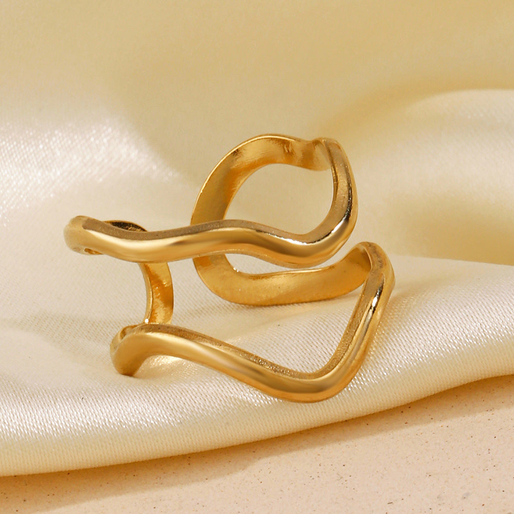 Personalized Line Simplicity Style Stainless Steel Ring - Beauty Accessories