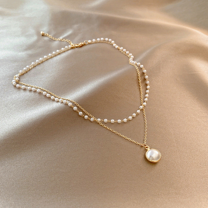 Summer Double-layer Pearls Necklace - Beauty Accessories