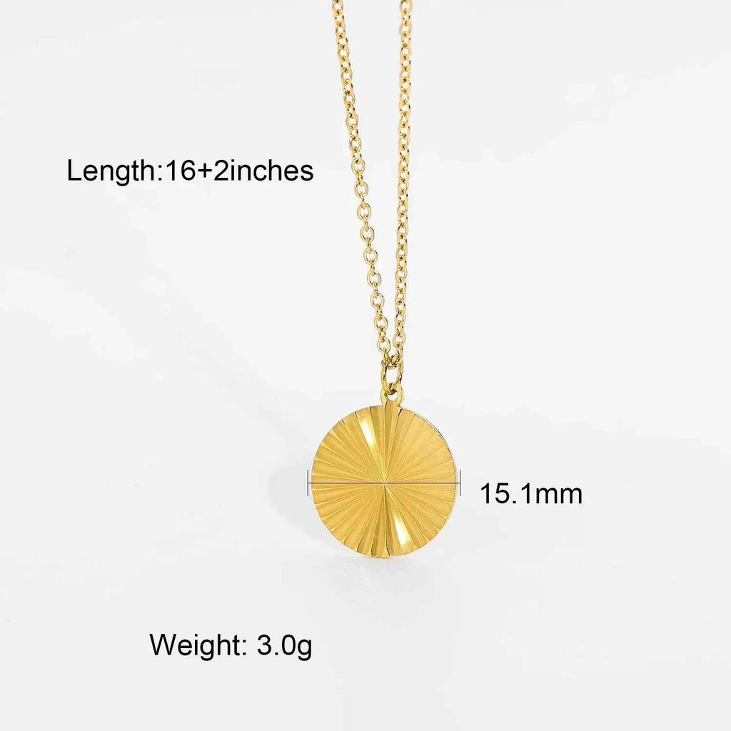 18K Stainless Steel Pendant Necklace - Beauty Accessories