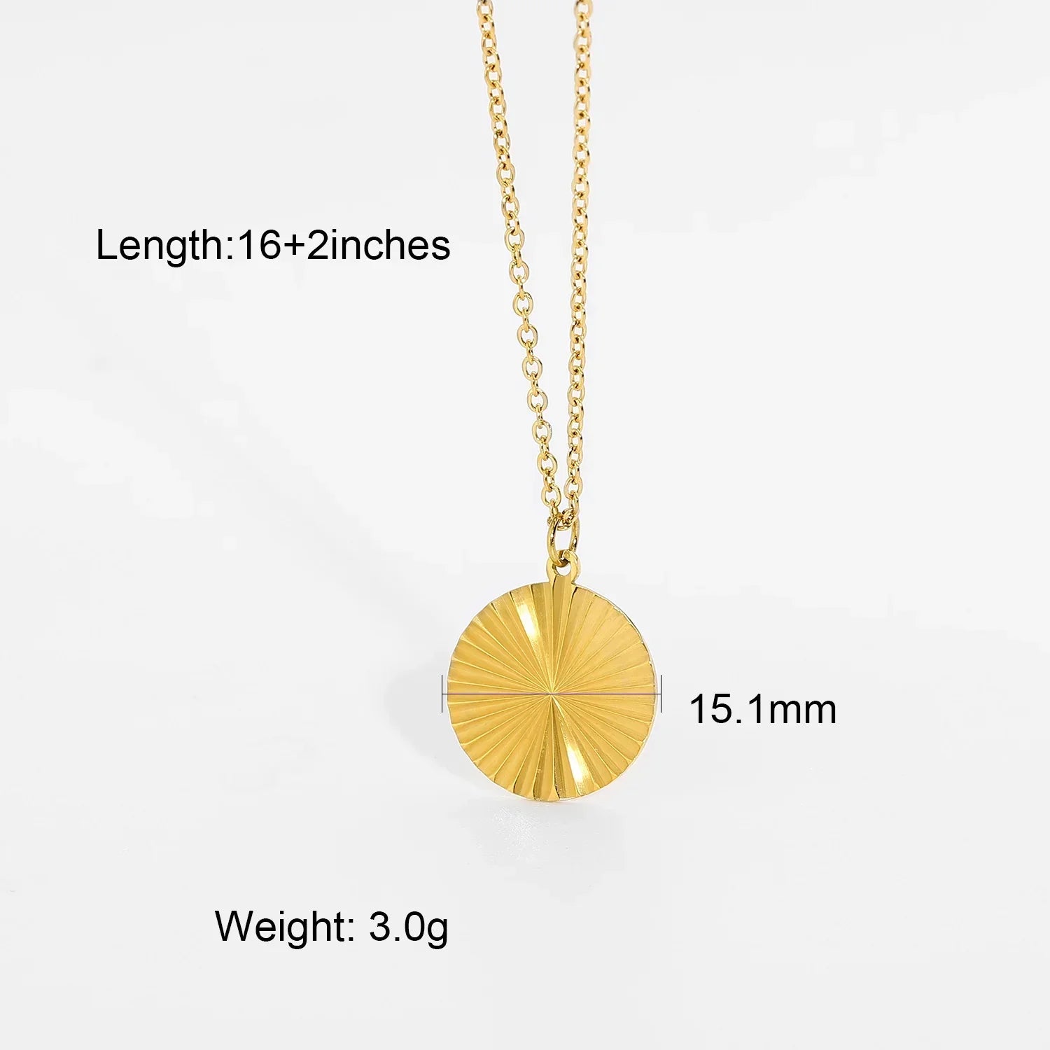 18K Stainless Steel Pendant Necklace - Beauty Accessories