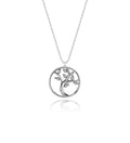925 Sterling Silver Tree Of Life Necklace With Stone Certified - Beauty Accessories