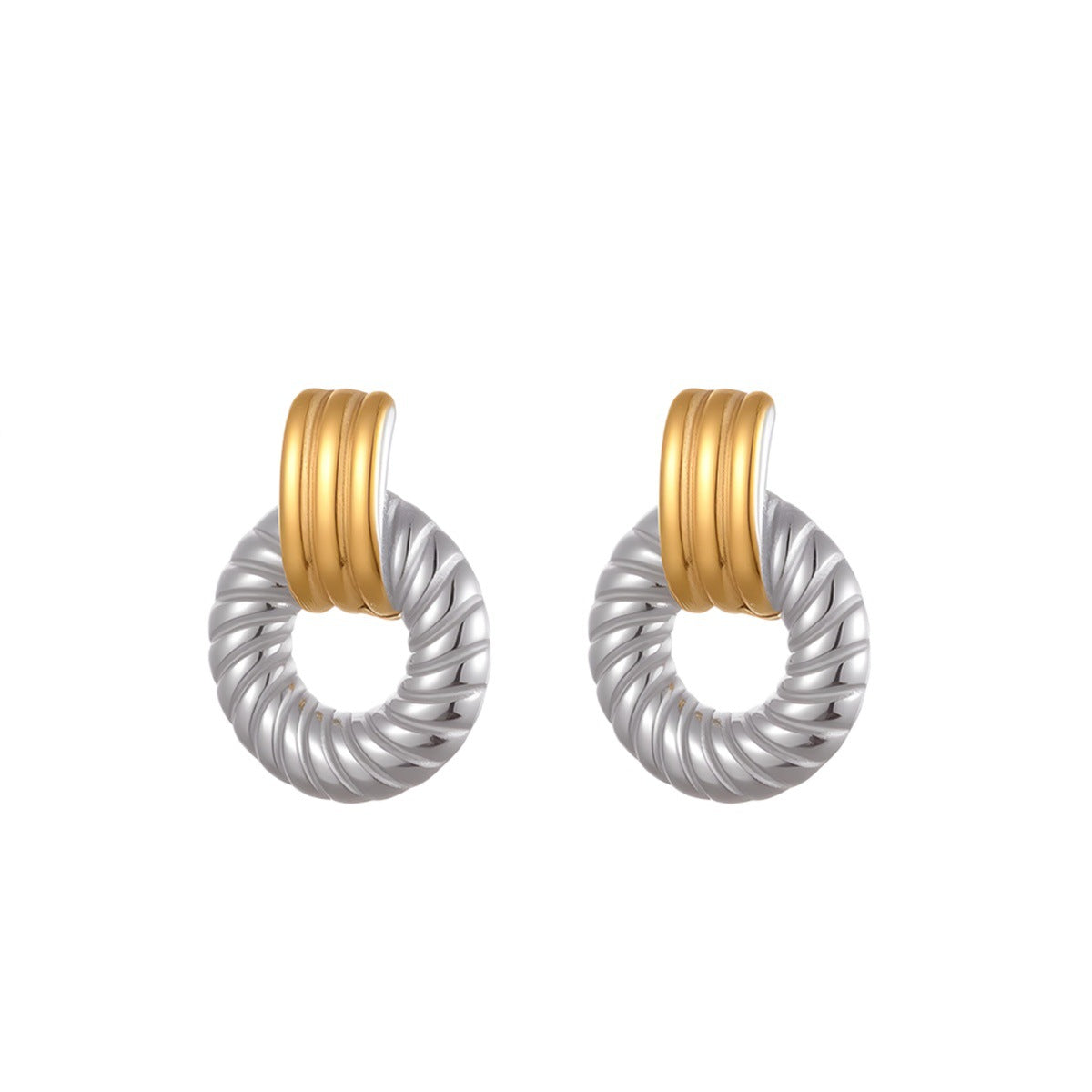 Stainless Steel Simple Design Earrings - Beauty Accessories