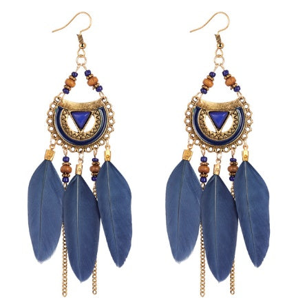 Bohemian feather earrings - Beauty Accessories